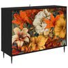 vidaXL Sz&eacute;f GENNEP Fekete T&ouml;lgy 102 x 33 x 76 cm Szerelt Fa