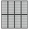 vidaXL 4 paneles fekete japán stílusú összecsukható paraván 160x170 cm