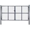 vidaXL sz&uuml;rke horganyzott ac&eacute;l h&aacute;l&oacute;s kerti kapu 300 x 200 cm