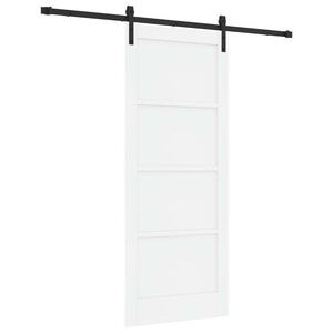 vidaXL Cs&uacute;sz&oacute; ajt&oacute; 83 x 202 cm T&ouml;m&ouml;r Fenyőfa Feh&eacute;r &eacute;s Fekete