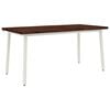 vidaXL &Eacute;lő &eacute;lű &eacute;tkezőasztal 160 x 80 x 75 cm T&ouml;m&ouml;r Ak&aacute;cfa S&ouml;t&eacute;t Barna