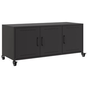 vidaXL fekete ac&eacute;l TV-szekr&eacute;ny 100,5 x 39 x 43,5 cm