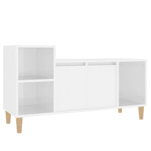 vidaXL feh&eacute;r magasf&eacute;nyű szerelt fa TV-szekr&eacute;ny 100x35x55 cm