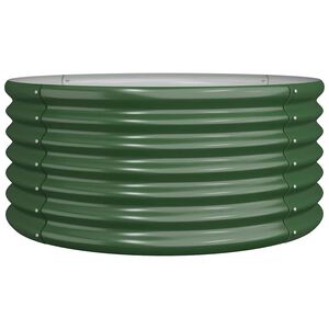 vidaXL z&ouml;ld horganyzott ac&eacute;l kerti &uuml;ltetől&aacute;da 80 x 80 x 36 cm
