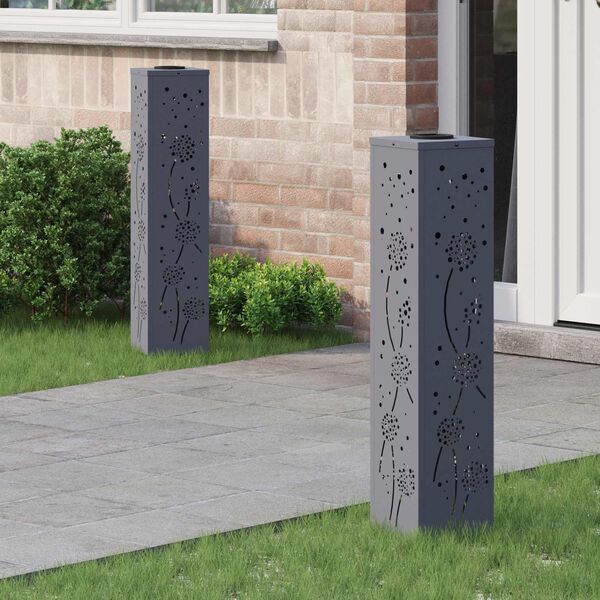 vidaXL Napelemmel műk&ouml;dő LED &ouml;sv&eacute;ny vil&aacute;g&iacute;t&aacute;s 2 pcs Antracit