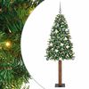 vidaXL Karcs&uacute; kar&aacute;csonyfa Z&ouml;ld 210 cm PVC &eacute;s t&ouml;m&ouml;r fenyőfa