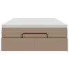 vidaXL Ottom&aacute;n &aacute;gykeret matraccal Cappucino 120x190 cm műbőrrel