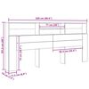 vidaXL Fejhajt&oacute; szekr&eacute;ny polcokkal &Ouml;reg fa 220 x 19 x 101,5 cm Faanyag