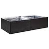 vidaXL fekete polyrattan kerti &uuml;ltetől&aacute;da 157 x 80 x 40 cm