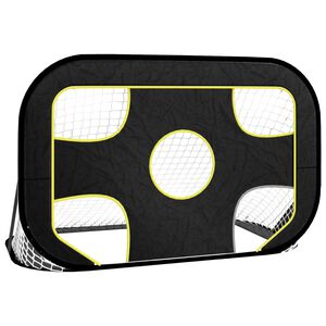 vidaXL poli&eacute;szter h&aacute;l&oacute;s futballkapu c&eacute;lt&aacute;bl&aacute;val 120 x 80 x 80 cm