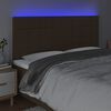 vidaXL sötétbarna szövet LED-es fejtámla 160x5x118/128 cm