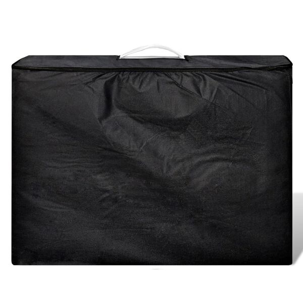 vidaXL háromzónás krémfehér összecsukható masszázsasztal fa vázzal