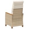 vidaXL Fekvő Kerti Sz&eacute;k Beige &eacute;s kr&eacute;m 64 x 57,5 x 112 cm polirattan