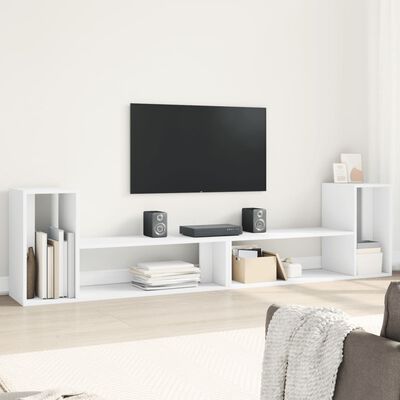 vidaXL 2 db fehér szerelt fa TV-szekrény 100 x 30 x 50 cm