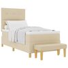 vidaXL Boxrug&oacute;s &aacute;gy fejt&aacute;ml&aacute;val Kr&eacute;m 200 x 90 cm sz&ouml;vet