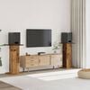 vidaXL 2 db antik fa sz&iacute;nű szerelt fa hangsz&oacute;r&oacute;&aacute;llv&aacute;ny 30 x 30 x 95 cm