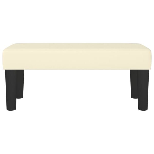 vidaXL krémszínű műbőr pad 70 x 30 x 30 cm