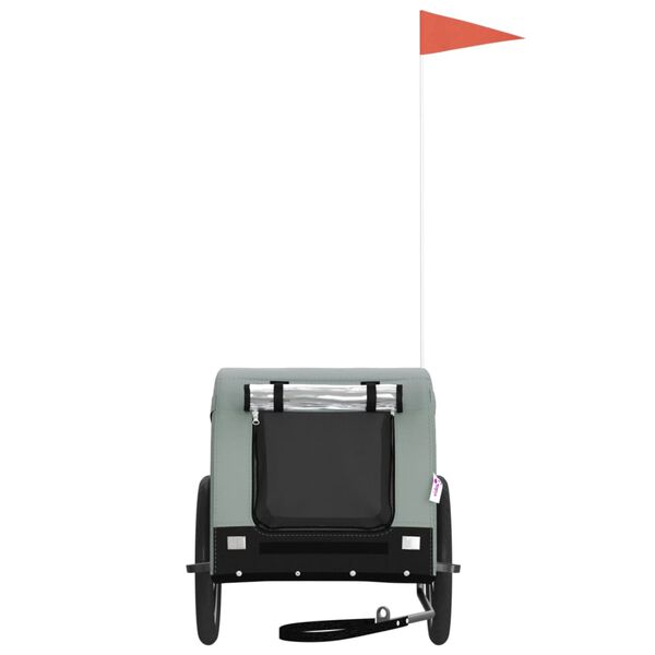 vidaXL szürke-fekete oxford szövet és vas kisállatszállító utánfutó