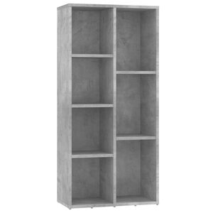 vidaXL betonsz&uuml;rke szerelt fa k&ouml;nyvszekr&eacute;ny 50 x 25 x 106 cm