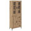 vidaXL Magasfi&uacute; 2 pcs Artisan t&ouml;lgy 69,5 x 34 x 180 cm Faanyag