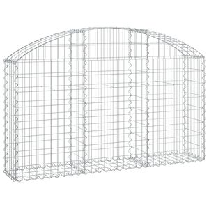 vidaXL &iacute;ves horganyzott vas gabion kos&aacute;r 150x30x80/100 cm