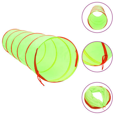 vidaXL zöld poliészter gyerek-játszóalagút 250 labdával 175 cm