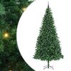 vidaXL Mű kar&aacute;csonyfa 300 LED-del Z&ouml;ld 300 cm PVC &eacute;s F&eacute;m &eacute;s Műanyag