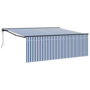 vidaXL Beh&uacute;zhat&oacute; napellenző K&eacute;k &eacute;s Feh&eacute;r 400 &times; 300 cm