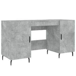 vidaXL betonsz&uuml;rke szerelt fa &iacute;r&oacute;asztal 140 x 50 x 75 cm