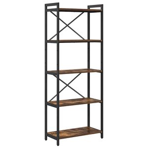 vidaXL K&ouml;nyvespolc 60 x 30 x 155 cm Szerelt Fa F&uuml;st&ouml;lt t&ouml;lgy