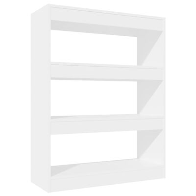 vidaXL magasfényű fehér könyvszekrény/térelválasztó 80 x 30 x 103 cm