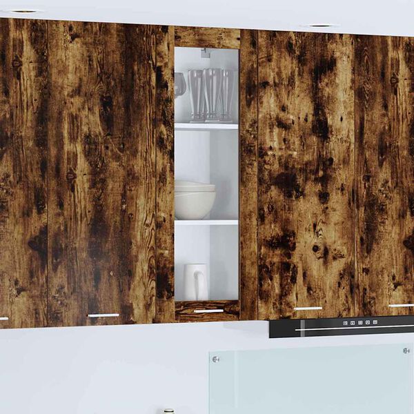 vidaXL F&uuml;ggő szekr&eacute;ny t&aacute;rol&oacute;val F&uuml;st&ouml;lt t&ouml;lgy 40 x 31 x 100 cm Faanyag