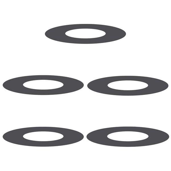 vidaXL Alkalmas lapos fa gyűrűkhez 5 pcs Fekete Ø30 / 60 cm Acél