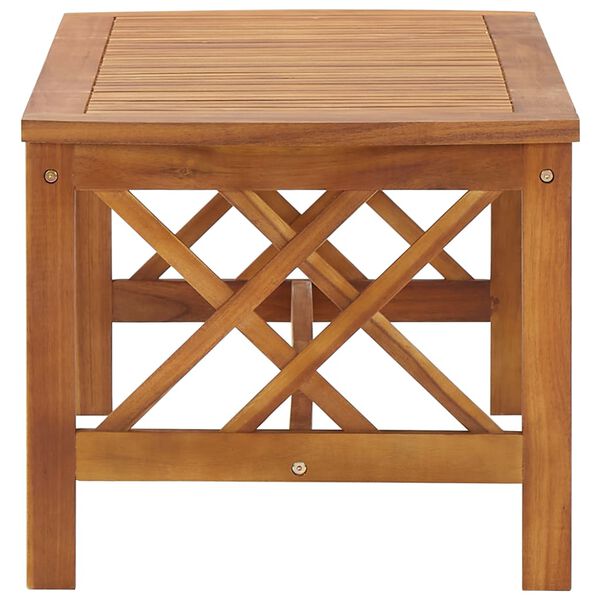 vidaXL tömör akácfa dohányzóasztal 102 x 50 x 43 cm