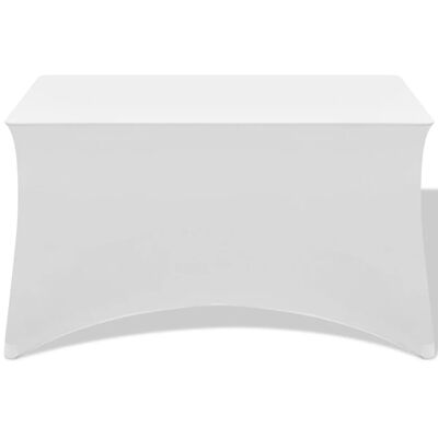 vidaXL Sztreccs asztal védőhuzat 2 db 183x76x74 cm fehér