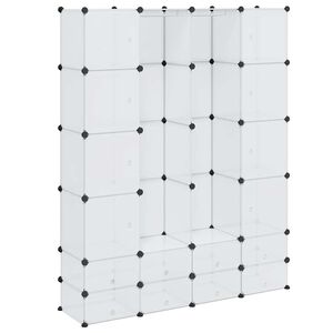 vidaXL feh&eacute;r modul&aacute;ris szekr&eacute;ny 18 rekesszel 37 x 146 x 180,5 cm