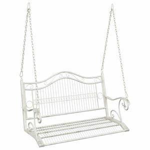 vidaXL Hinta Pad Ac&eacute;l 115 x 61 x 63 cm Antik feh&eacute;r