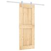 vidaXL Cs&uacute;sz&oacute; ajt&oacute; Term&eacute;szetes &eacute;s Feh&eacute;r 80 x 210 cm Szil&aacute;rd Fenyőfa