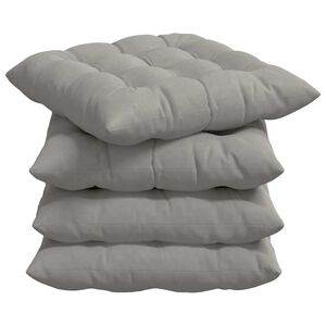 vidaXL Ülőpárnák 4 pcs Világosszürke 40 x 40 x 6 cm Mikroszálas