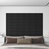 vidaXL Fali Fejt&aacute;mla 12 pcs Fekete 30 x 15 cm Műbőr