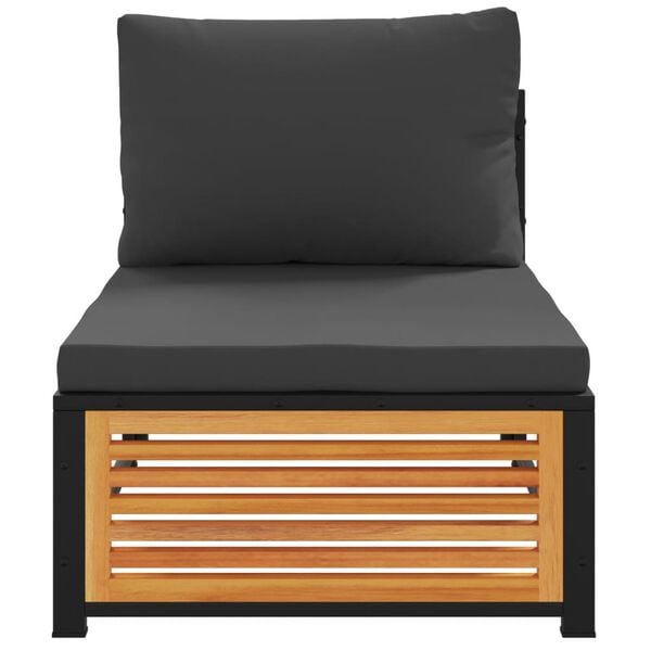 vidaXL t&ouml;m&ouml;r ak&aacute;cfa karfa n&eacute;lk&uuml;li kerti kanap&eacute; p&aacute;rn&aacute;kkal