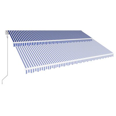 vidaXL kék és fehér automata napellenző 500 x 300 cm