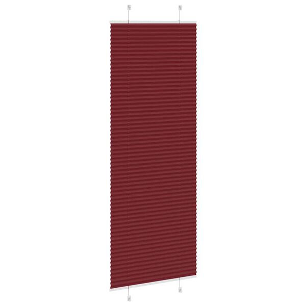 vidaXL plisz&iacute;rozott redőny Bordeaux piros 80x200 cm sz&ouml;vetsz&eacute;less&eacute;g