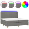 vidaXL s&ouml;t&eacute;tsz&uuml;rke sz&ouml;vet rug&oacute;s &eacute;s LED-es &aacute;gy matraccal 200x200 cm