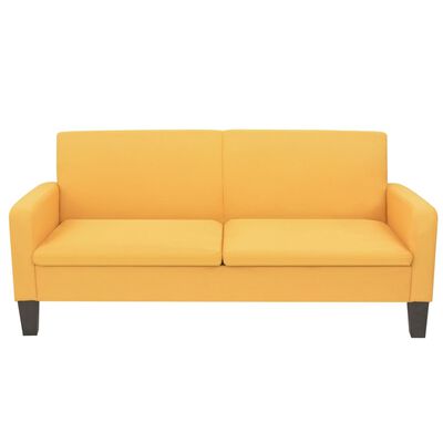 vidaXL 3-személyes sárga kanapé 180 x 65 x 76 cm