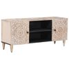 vidaXL TV szekr&eacute;ny Feh&eacute;r 105 x 33,5 x 46 cm T&ouml;m&ouml;r Mang&oacute;f&aacute;t
