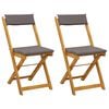 vidaXL K&uuml;lt&eacute;ri bistro sz&eacute;kek 2 pcs S&ouml;t&eacute;tsz&uuml;rke 40 x 53 x 80 cm