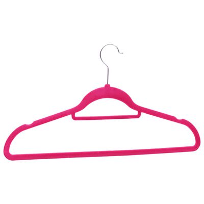 vidaXL 100 db rózsaszín csúszásmentes bársony ruhaakasztó