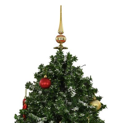 vidaXL zöld havazó karácsonyfa ernyő alakú talppal 140 cm
