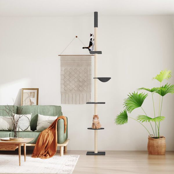 vidaXL s&ouml;t&eacute;tsz&uuml;rke plafonig &eacute;rő kapar&oacute;fa 263,5-289,5 cm